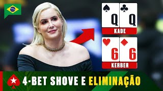 4BET SHOVE no BSOP 2022 ♠️ PokerStars Brasil [upl. by Vickey]