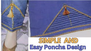 Bottom Trouser Design Winter Fabric Simple and Easy poncha DesignMulti lace with pearlsviralvideo [upl. by Alvord]