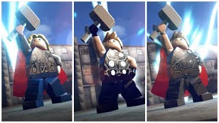 All MCU Thors in LEGO Marvel Superheroes Cutscene  Mods [upl. by Nasia964]