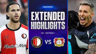 Feyenoord vs Bayer Leverkusen Extended Highlights  UCL League Phase MD 1  CBS Sports Golazo [upl. by Rivalee]