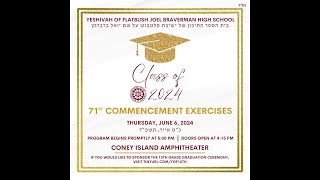 Yeshivah of Flatbush Joel Braverman High School Graduation 2024 [upl. by Uolyram]