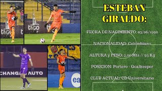 Esteban Giraldo  Portero  Goalkeeper  Highlights  CD Universitario 2024 [upl. by Mckeon]