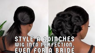 Bridal Hair styles  How to style a wig into a low bun for beginners Bridals S2E3 THEGABRIELS [upl. by Eseerehs]