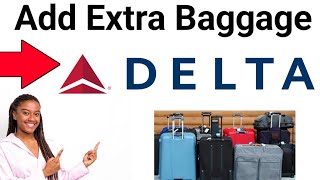 How to add Extra Baggage in Delta Airlines 2023 tutorial [upl. by Ayikahs851]