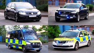 Multiple Specialist Operations Police Vehicles Respond from Openshaw Complex  Greater Manchester [upl. by Enitsenre]