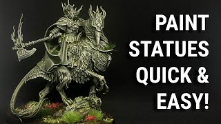 How to paint Stonecast Eternals  Statues  QUICK AND EASY [upl. by Novaat945]