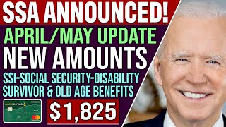 NEW 2023 SSA PAYOUTS April amp May  SSI Social Security Disability Survivor Benefits Update [upl. by Cronin]