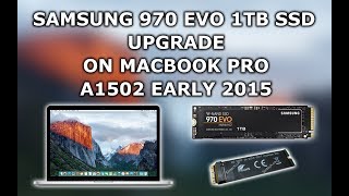 Samsung 970 EVO 1TB SSD and Sintech STNGFF2013C Adapter upgrade on MacBook Pro A1502 early 2015 [upl. by Wampler856]