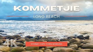 Breathtaking Kommetjie Long Beach Views  Stormy Cape Town Morning in 4K [upl. by Adnolrehs]