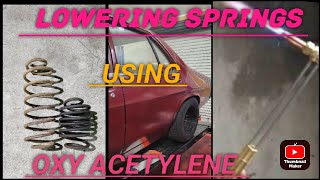 LOWERING HQ  again HOW TO  lower coil springs with HEAT OXY ACETYLENE DIY  is it worth it [upl. by Furnary]