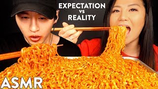 EXPECTATIONS vs REALITY with HYUNEE EATS  NUCLEAR FIRE NOODLE MUKBANG [upl. by Alya]