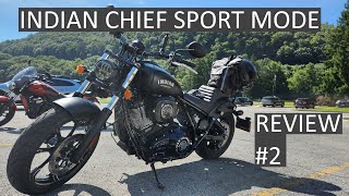 Indian Chief Dark Horse  Sport Mode Review 2 [upl. by Ecinerev]