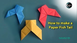 Fish tail  origami fish tail  paper fish tail  tail how to make paper fish tail [upl. by Leverett]