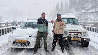 Today heavy snowfall in Manali । Atal tunnel close । Rohtang pass koksar Solang valley live snow । [upl. by Elleirda669]