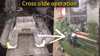 Cross silde operation part of lathe machine hi class lathe machine technology hardwork [upl. by Lemcke730]