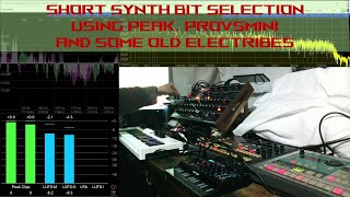 Korg Synthesizer  Groovebox  Short Synth Bit Selection  Peak ProVs mini and some old Electribes [upl. by Roter]