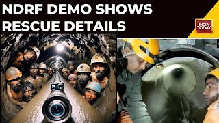 Uttarkashi Tunnel News Updates NDRF Shows How 41 Stranded Workers Will Be Rescued  Watch Video [upl. by Morty491]