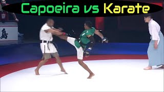 Two Amazing Capoeira vs Karate Matches [upl. by Halsy]