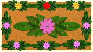 Decorate Bulletin Board with FLOWERS amp LEAVES  Part 1  DIY [upl. by Tireb133]