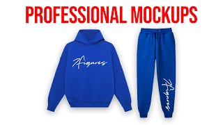 How To Make Professional Clothing Brand Mockups 3 WAYS [upl. by Anippesuig]