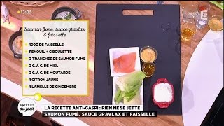 Recette  Saumé fumé sauce gravlax et faisselle [upl. by Mariejeanne]