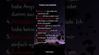 7 Arten von Faulheit darkpsychology zitate motivation [upl. by Earissed]