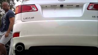 IS350 Stock vs JoeZ exhaust driveway soundmp4 [upl. by Anirahtak]