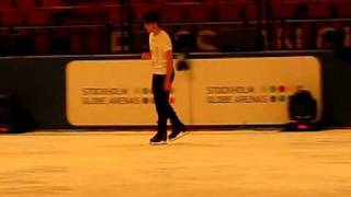 Stockholm ice 2011 practice  Lambiel VolosozharTrankov [upl. by Airliah276]