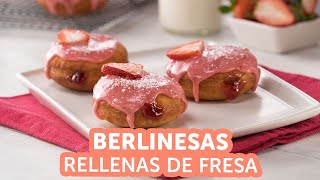 Berlinesas Rellenas de Fresa  Kiwilimón [upl. by Gorges]