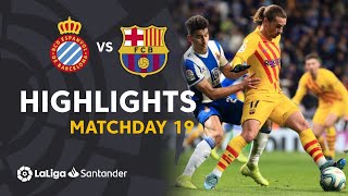 Highlights RCD Espanyol vs FC Barcelona 22 [upl. by Aleedis495]