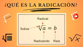 ✅️ ¿Qué Es La Radicación Definición y Ejemplos [upl. by Marteena]