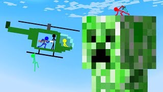 Stickman VS Minecraft Creeper Apocalypse  AVM Shorts Animation [upl. by Pelagias]