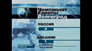 Россия 41 Албания Отборочный матч Евро 2004 [upl. by Ettenahc635]