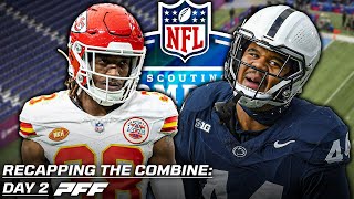 2024 NFL Combine Day Two Recap  PFF [upl. by Aikimat294]