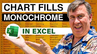 Excel  Monochrome Chart Pattern Fills  Episode 1810 [upl. by Fulviah]