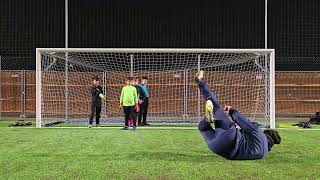 Pulcini 2014 Centro Schiaffino lavoro sulla rialzata training for young goalkeepers portieri [upl. by Sucramej661]