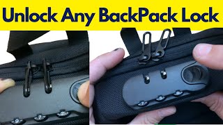 How To Unlock Forgotten Suitcase  Luggage  Backpack Combination Lock password 2 minutes Job [upl. by Deenya389]