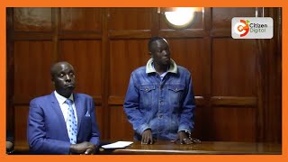 UoN student Bernard Wangila who was arrested with alleged petrol can charged in court [upl. by Luo923]