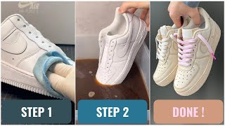 Customizing Air Force 1s with Coffee Dye 🤎 [upl. by Havot]