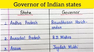 List of governors of all states India 2022  State and governor full list [upl. by Verner]