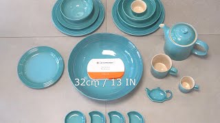 Le Creuset Caribbean Collection  Large Serving Bowl Plates Bowls Ramekins  UNBOXING amp REVIEW [upl. by Lattonia]