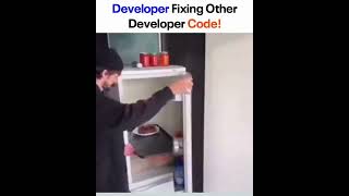 Developer Fixing Other Developer Code coding funny codingxpress memes memesvideo codingmeme [upl. by Artimid]