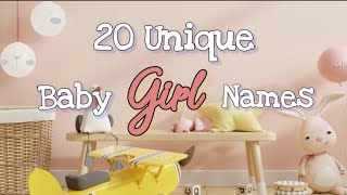 20 Unique Baby Girl Names  My Favorite Girl Names  2021  Philippines [upl. by Sully]