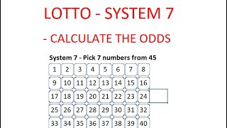 How to Calculate the Odds of Winning Lotto with System 7  Step by Step Instructions  Tutorial [upl. by Gloria17]