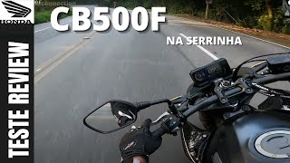 TESTE NOVA HONDA CB500 F 2023  ACELERAMOS NA SERRINHA [upl. by Nedrah]