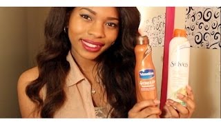 Vaseline Spray and Go Lotion vs St Ives Fresh Hydration Lotion Review and Demo [upl. by Haeel347]