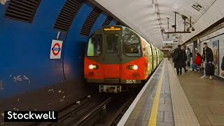 Stockwell  Northern line  London Underground  1995 Tube Stock [upl. by Hike]