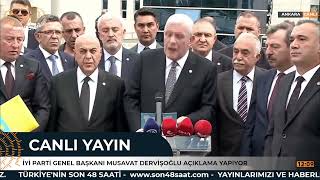 CANLI  İYİ Parti Genel Başkanı Müsavat Dervişoğlu Danıştay önünde açıklama yapıyor [upl. by Nnylav]