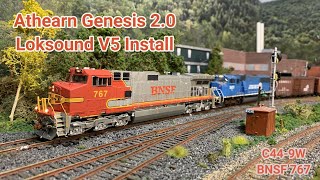 Athearn Genesis C449W Loksound V5 Install  BNSF 767 [upl. by Ihcego82]