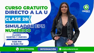 🔴Curso Gratuito📕Admisión 2024🏫Ingreso a la Universidad📚Clase 29 🧠Simulador EPN [upl. by Machos]